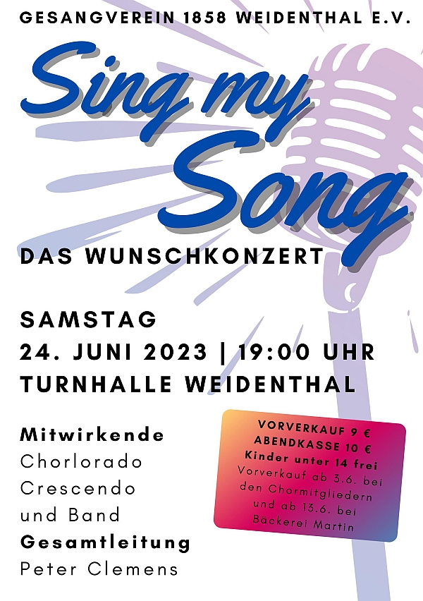 Plakat zum Konzert 2023